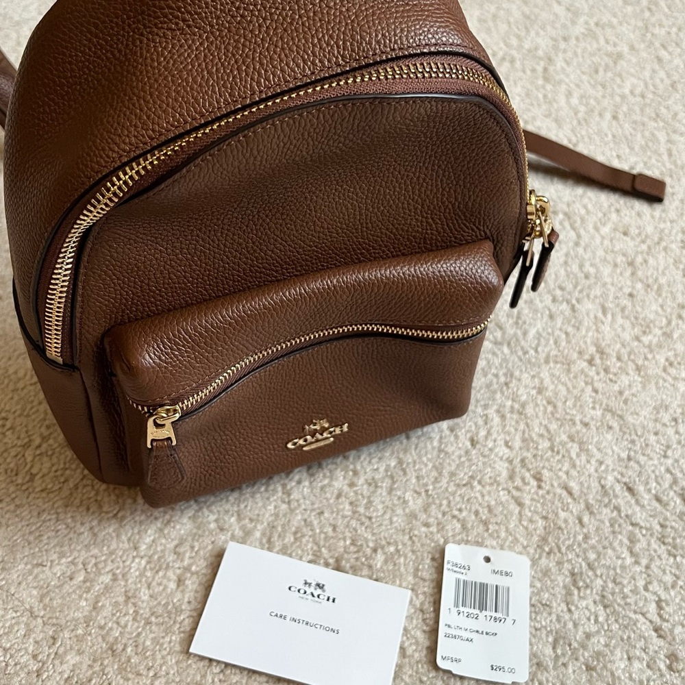 Coach Brown Leather Backpack